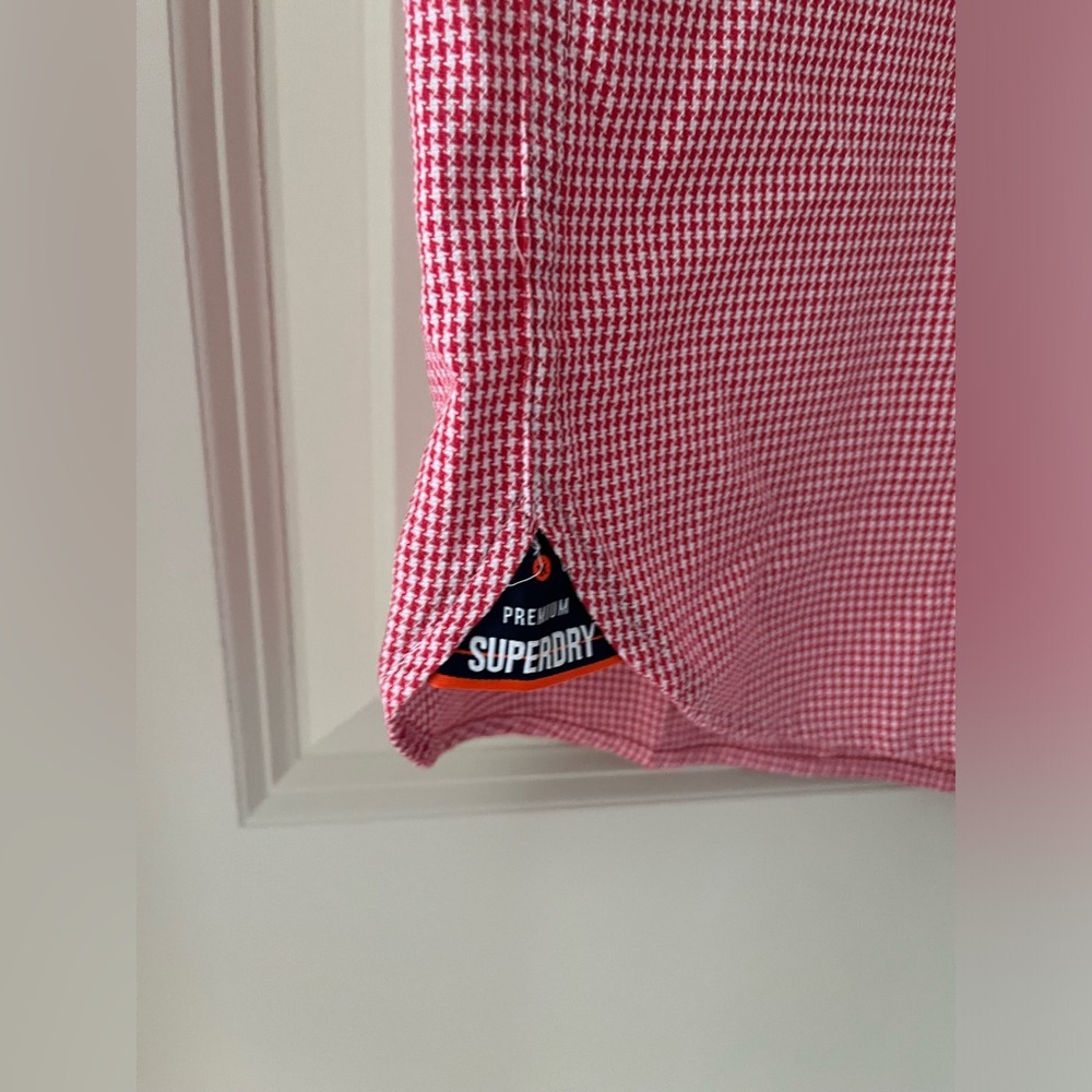 New Superdry Mens Red Check London Button Down Short Sleeve Casual Shirt L - Picture 5 of 6